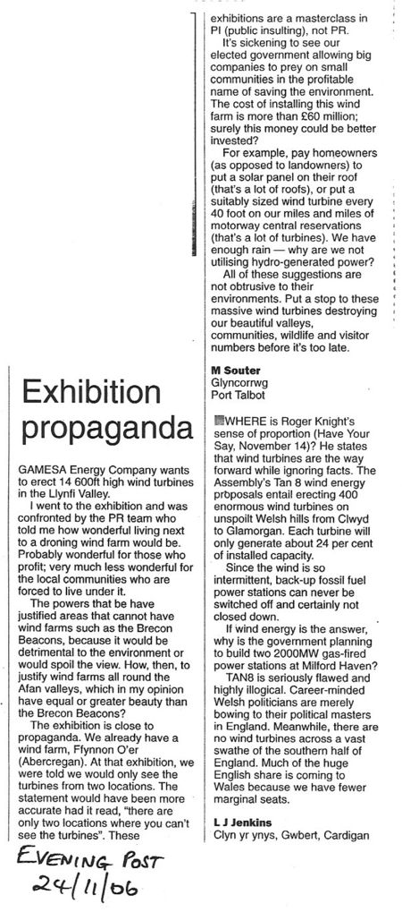 Evening Post Letters