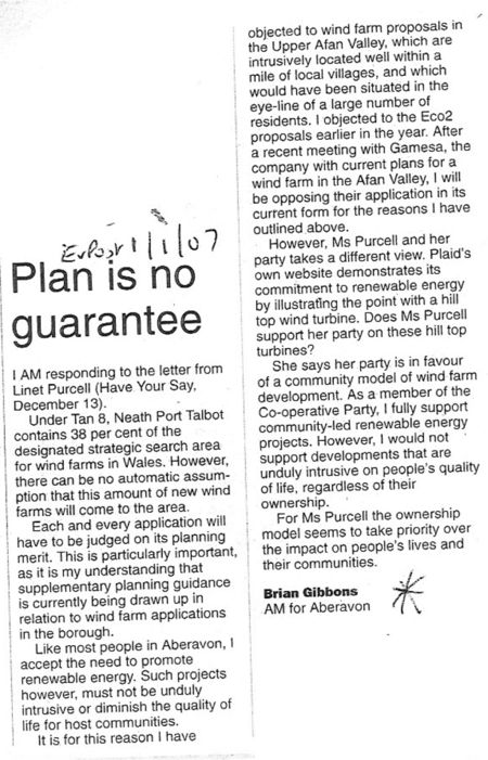 Evening Post Letter
